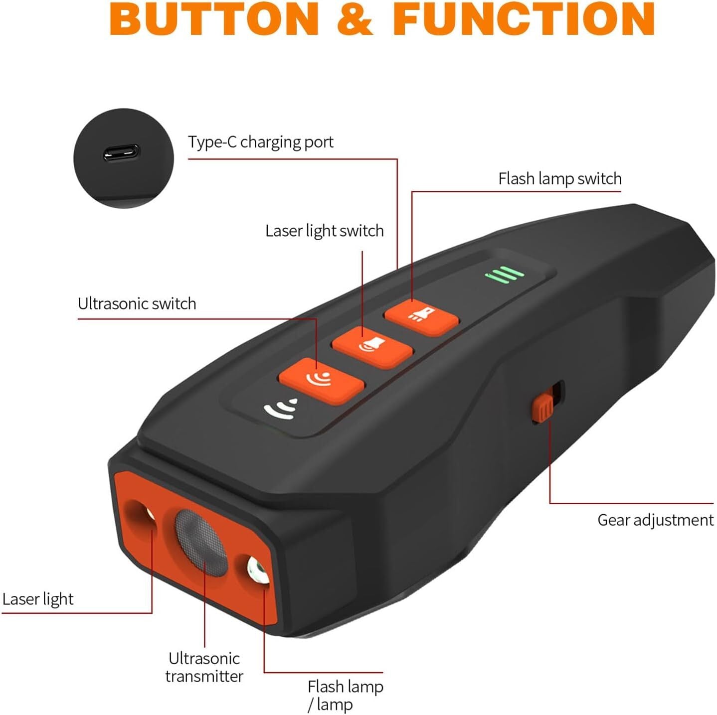 3-in-1 Rechargeable Ultrasonic Dog Training and Bark Management Device